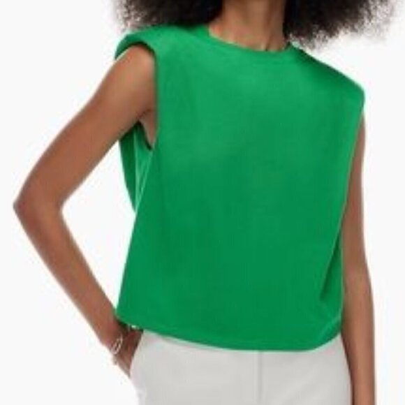 Aritzia Babaton Shoulder Pad Tank Crew-neck t-shirt Size 2XS - Picture 1 of 7